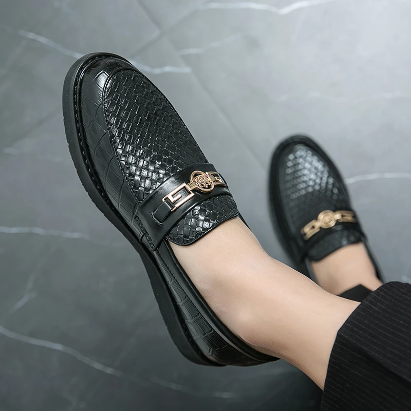 Кожаная обувь Повседневная деловая для мужчин Платье Tenis De Hombre Мокасины Mokasin Caballero