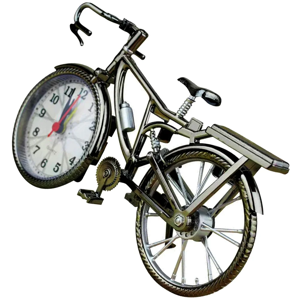 

Clock Decoration Classic Alarm Clock Mute Alarm Clock Little Clock Retro Bike Decor Abs Wall Clocks