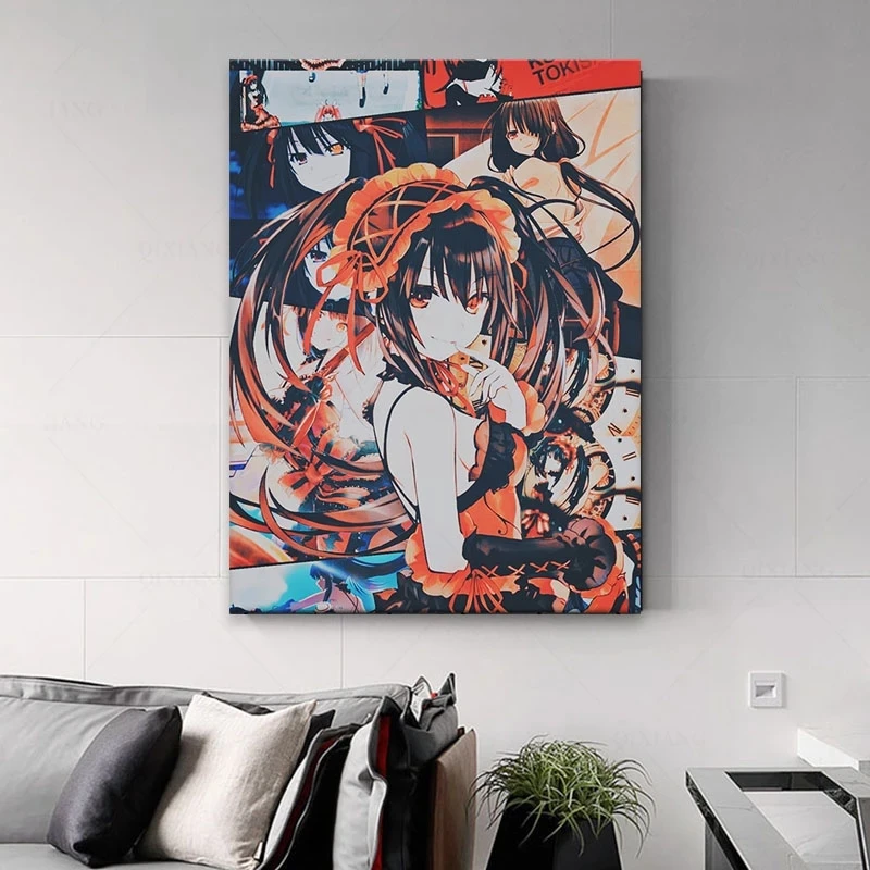 

Date a Live Kurumi Anime Collage Aesthetic Canvas Painting Wall Art Posters Prints Pictures Living Room Decoration Home Decor