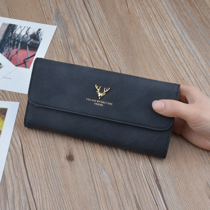 

MONNET CAUTHY Long Wallets High Capacity Multifunction Multi-card slot Purse Practical Solid Color Blue Black Red Hasp Wallet