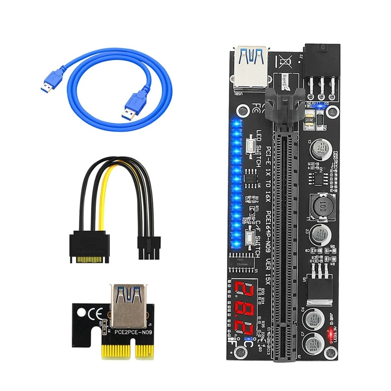 

VER15X Marquee PCIE Adapter Graphics Card Extension Pci-e 1X to 16X Riser Card