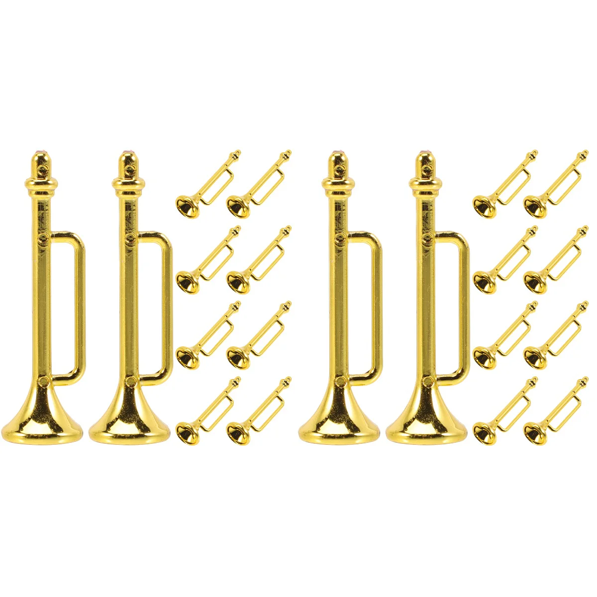 

20 Pcs Small Speakers Musical Instrument Model Child Plastic Saxophone Miniature Trumpet Dollhouse