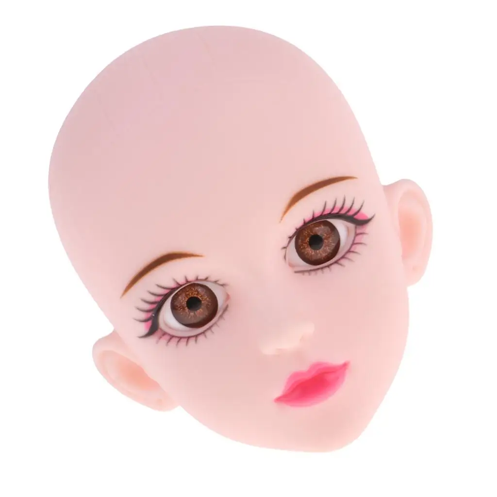 

OOAK Girl Jointed Head Carving Sculpt with Brown Eyes for 1/4 BJD Doll, MSD Accessory