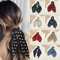 bohemian style scrunchies ponytail holder hair accessories elastic hair bands long ribbon hair scarf hair rope diy hair tie