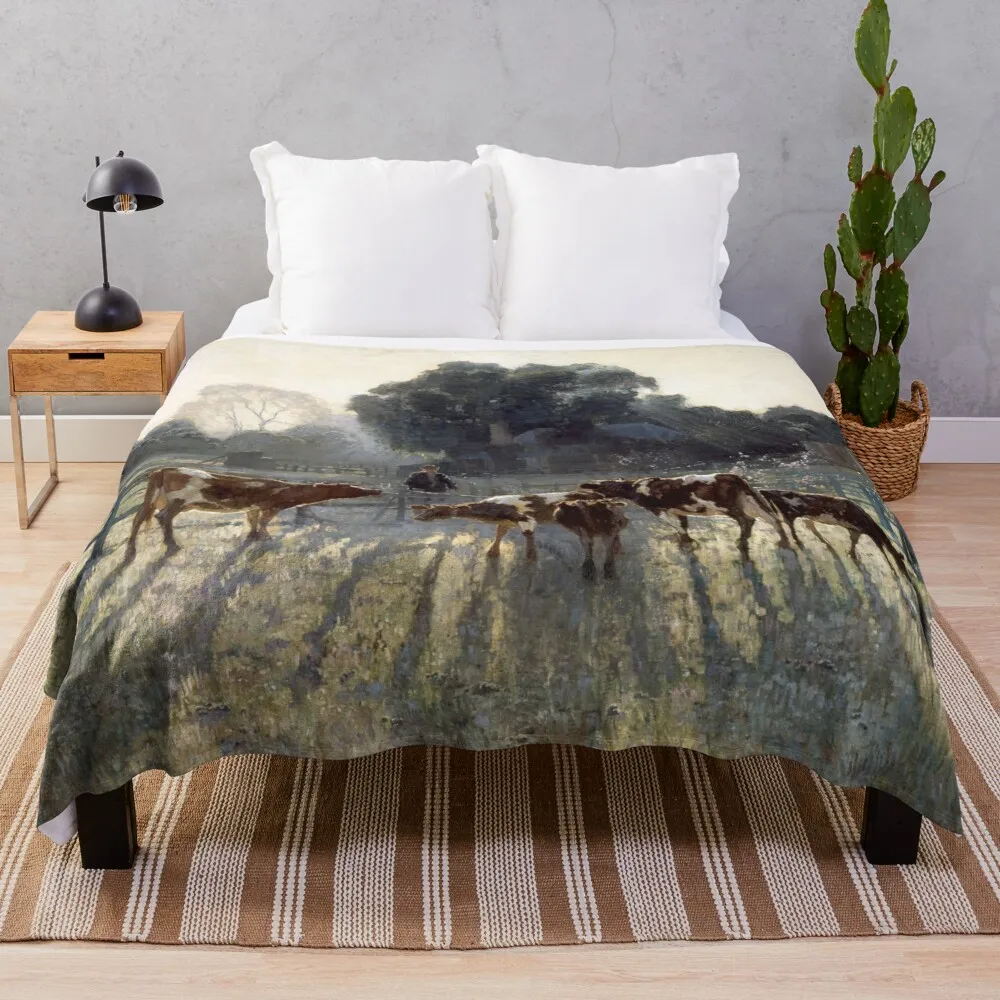 Одеяло с рисунком Весна Мороз от Elioth Gruner туристические одеяла