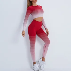 Imported Gradient Seamless Leggings High Waist Push Up Leggings Women Fitness Tights Gym Work Out Clothing Se