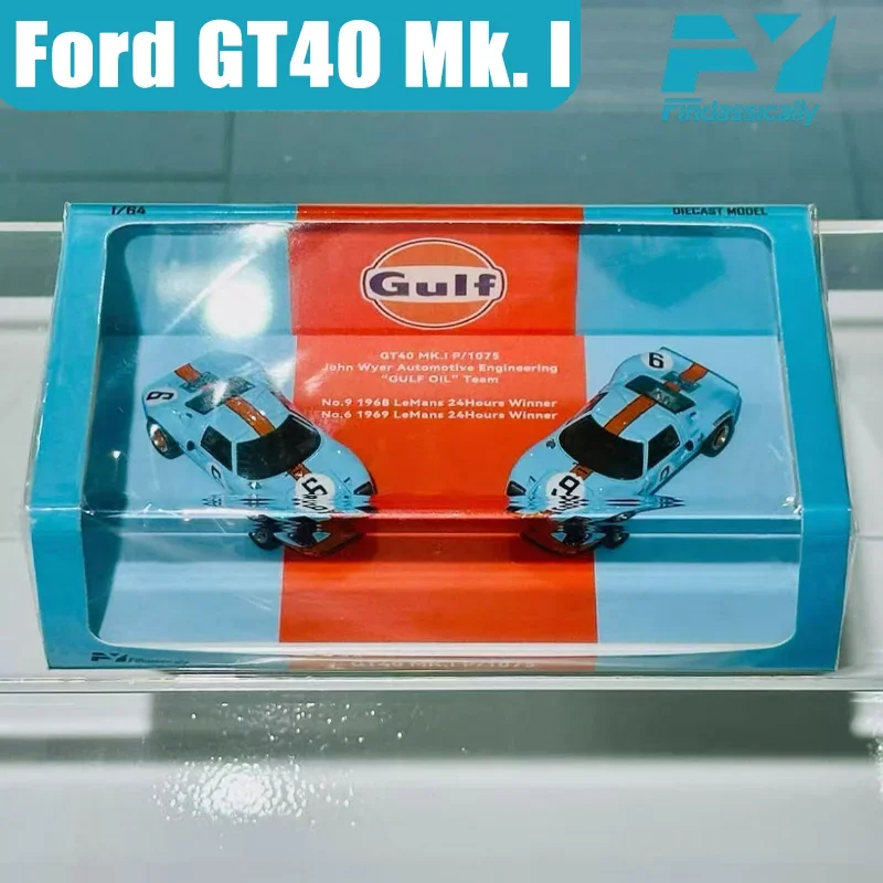 Фото Модель Ford GT40 Mk. в масштабе 1/64. Металлическая модель автомобиля Le Mans из литого сплава, коллекционная, для мальчиков, рождественский подарок №1