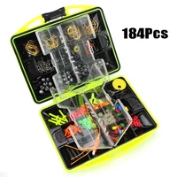 pro beros fishing tackles set beads lead sinkers weight bait fishhooks jig hooks tackle storage box outdoor replacement