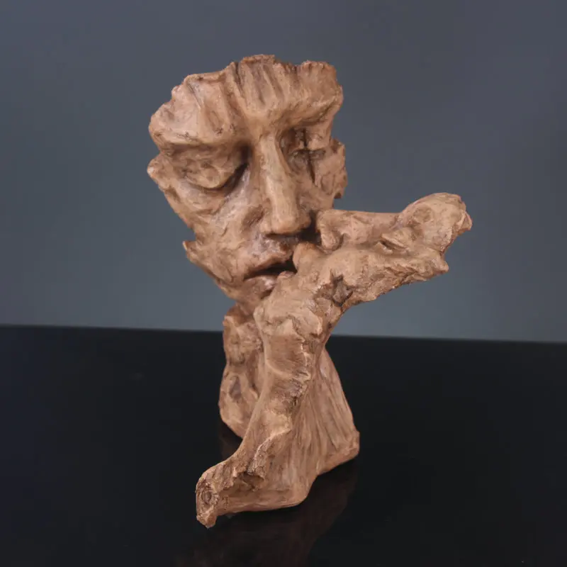 

Home Decor Lovers Kiss Statue Modern Interior TV Cabinet Decoration Resin Crafts Aesthetic Display Cases Ornament Wedding Gifts