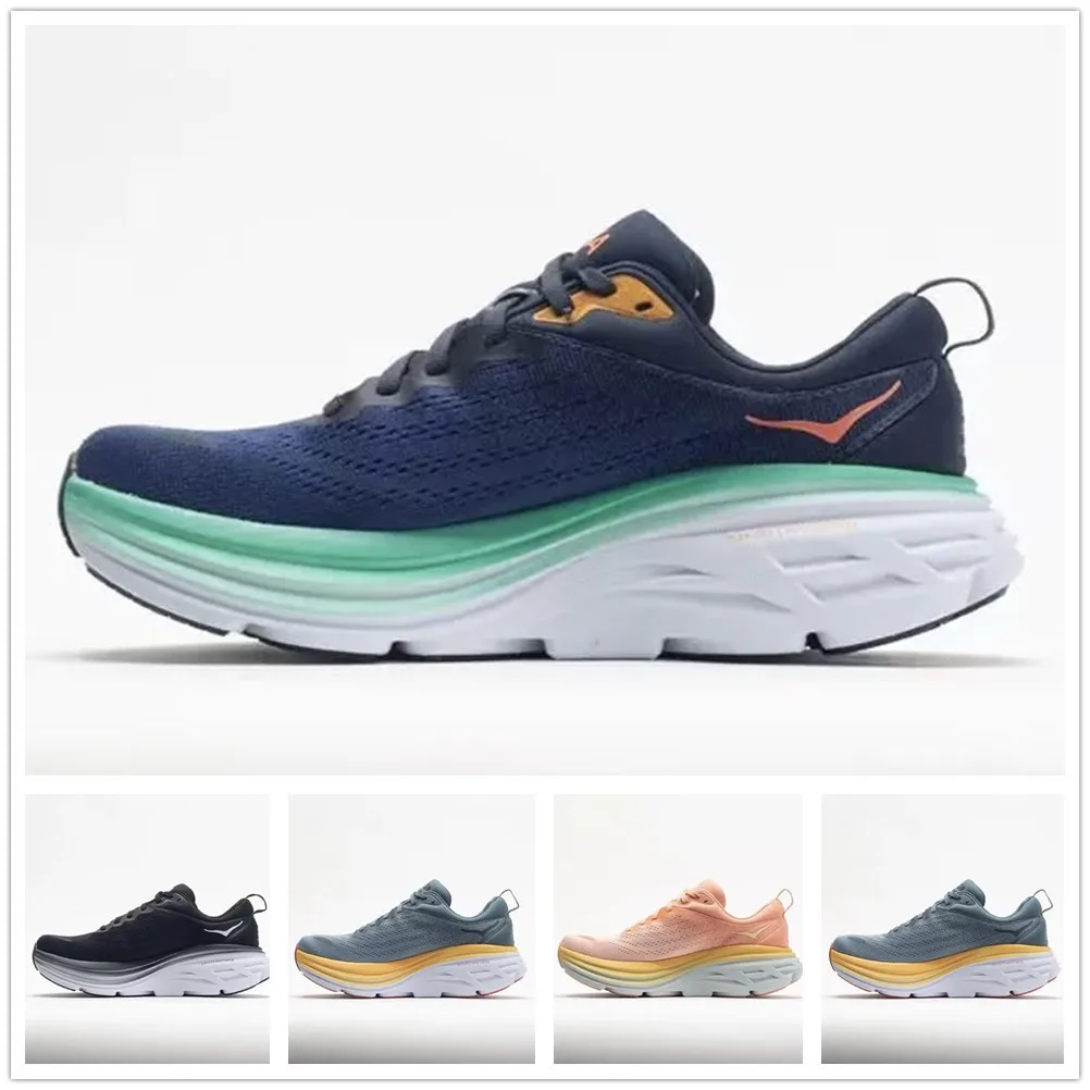 

Original Bondi 8 Wide Man Woman Running Shoes Lightweight Cushioning Marathon Breathable Walking Womens Runner Outdoor Sneakers