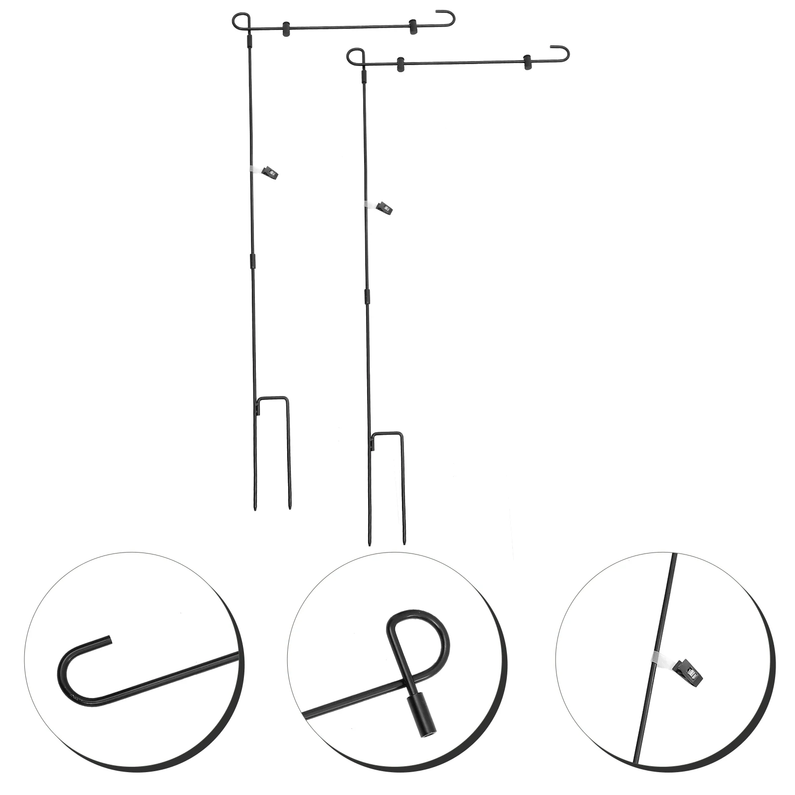 

Подставка для садового флага, витрина для наружного флага, держатель для садового флага, для праздника газона, 2 шт.