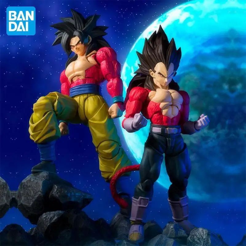 

BANDAI Original In stock Dragon Ball GT SHF Broly Super Saiyan 4 Son Goku Vegeta Anime Action Figure Collectible PVC Model Toy