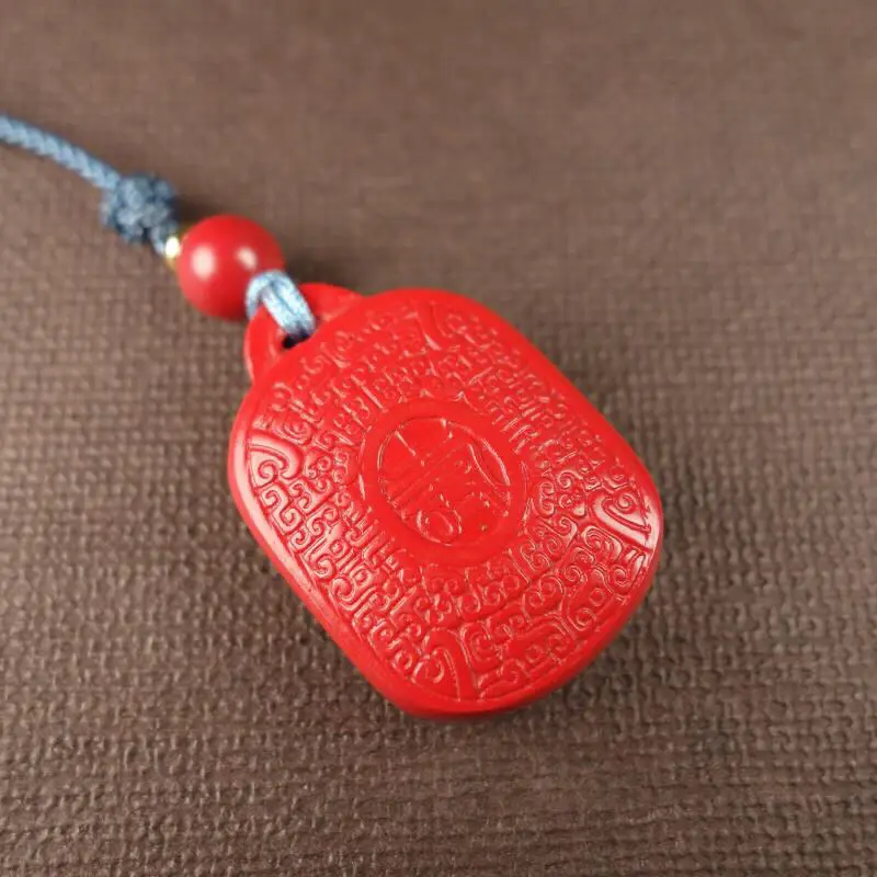 Подвеска Из Натуральной Необработанной Киновари Fushou С Высоким Содержанием