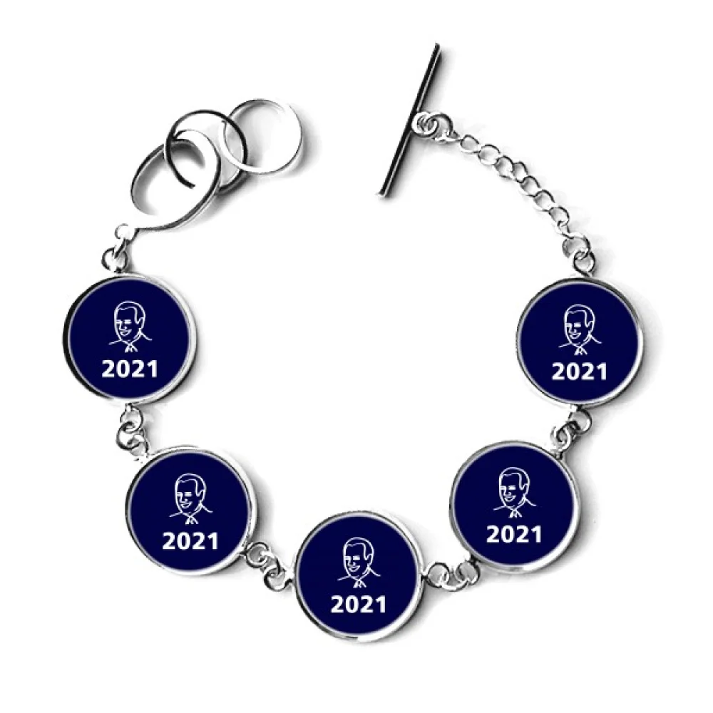 

Синий браслет-цепочка с изображением символа президента США Джозефа, ювелирные изделия