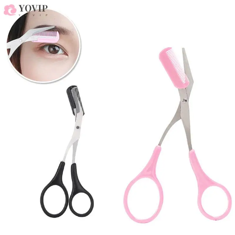 

Women Stainless Steel Eyebrow Shaping Cut Scissors Comb Hair Remover Beauty Tool