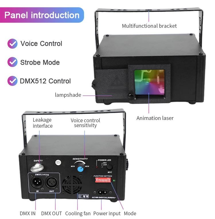 Новый световой прибор Stage Light Animation лазерный свет 4D lazer DMX 512 для диджеев, дискотек, заводов по оптовой цене для ночных баров на вечеринках.
