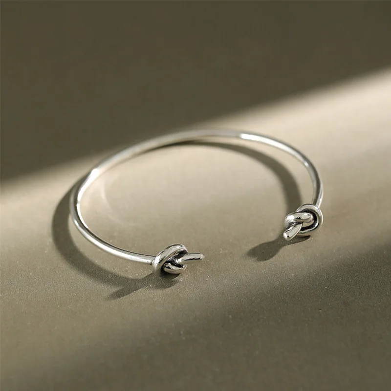 Индивидуальный винтажный минималистичный браслет из стерлингового серебра S925