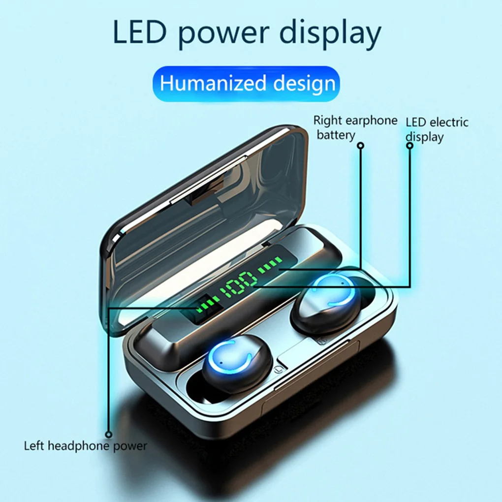 Беспроводные стереонаушники F9-9 TWS 5 0 Bluetooth-наушники-вкладыши гарнитура для