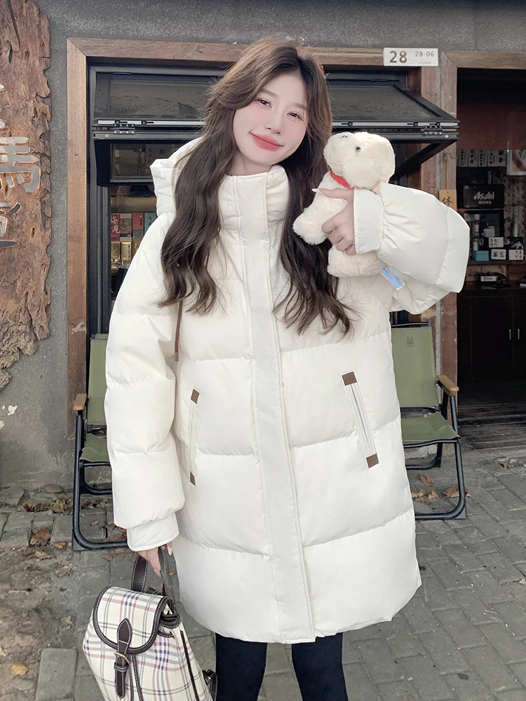 White Duck Down Down jacket Women Mid-Length Winter 2024 New Small High Sense This Year Popular Fried Street Outerwear