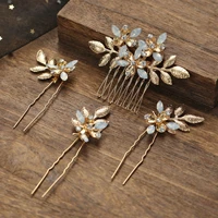 set handmade wedding styling accessories sweet pearl hair clips rhinestones hairgrips bride bridesmaid metal barrettes