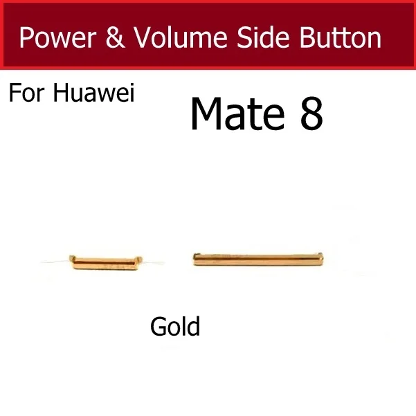 Фото Боковая кнопка включения и выключения громкости для Huawei Mate 8, боковой переключатель регулировки громкости, запасные части для ключей №2