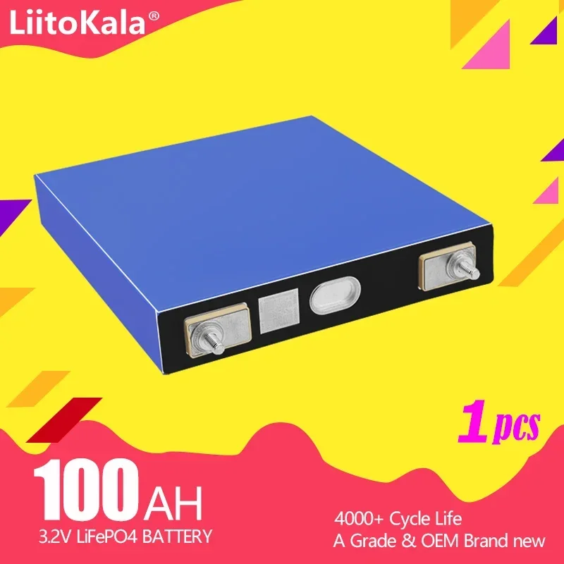 

Аккумулятор LiitoKala, 3,2 в, а/ч, а/ч, 90 а/ч, lifepo4, 12 В, 24 В, 48 В