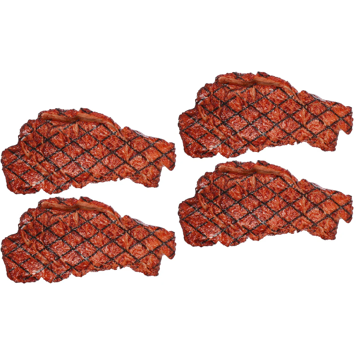 

4 Pcs Artificial Fake Steak Props Simulation Fake Cooked Roast Beef Meat Kitchen Display Photography Props
