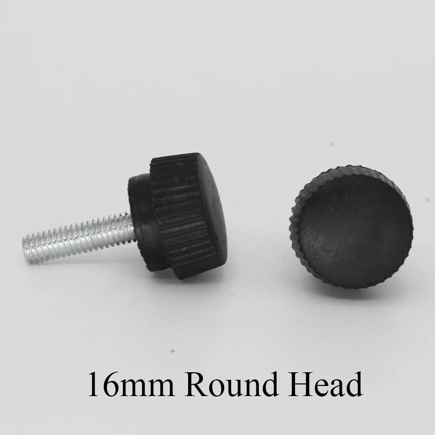 

M4 M5 M6 Male Thread OD 20mm 22mm 25mm 30mm Length 16mm Head Plastic Straight knurling Thumb Screw On Handle Clamping Grip Knob