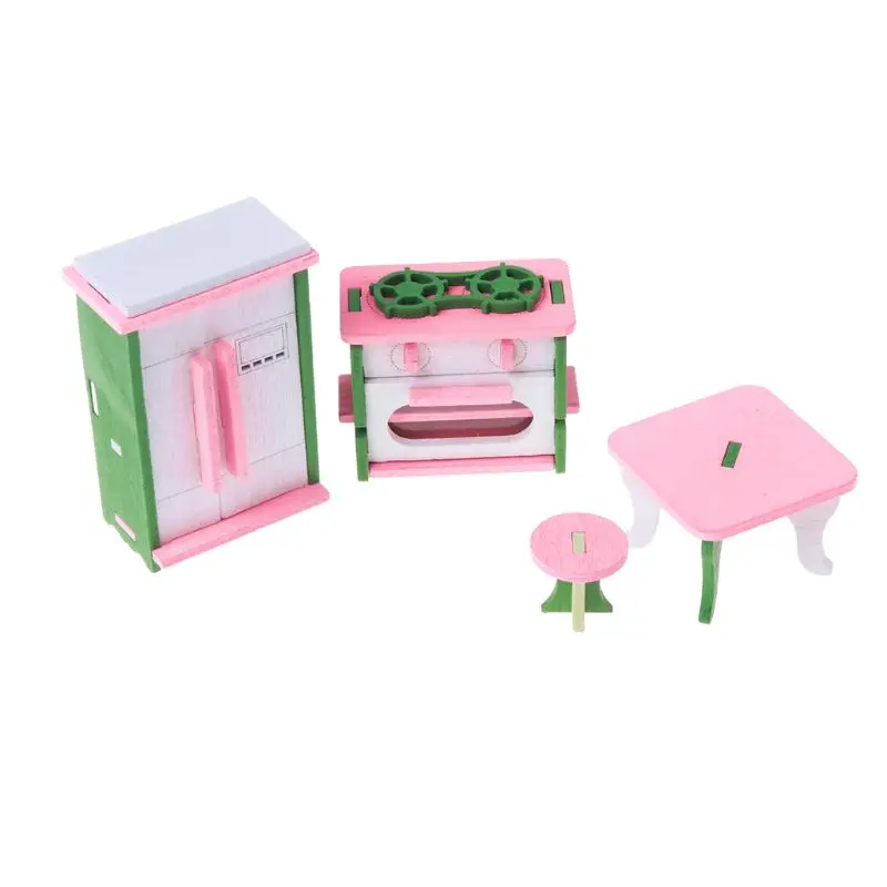 

Детская деревянная мебель, кукольный домик, миниатюрная кровать для ванной, гостиная, детская игрушка, подарок