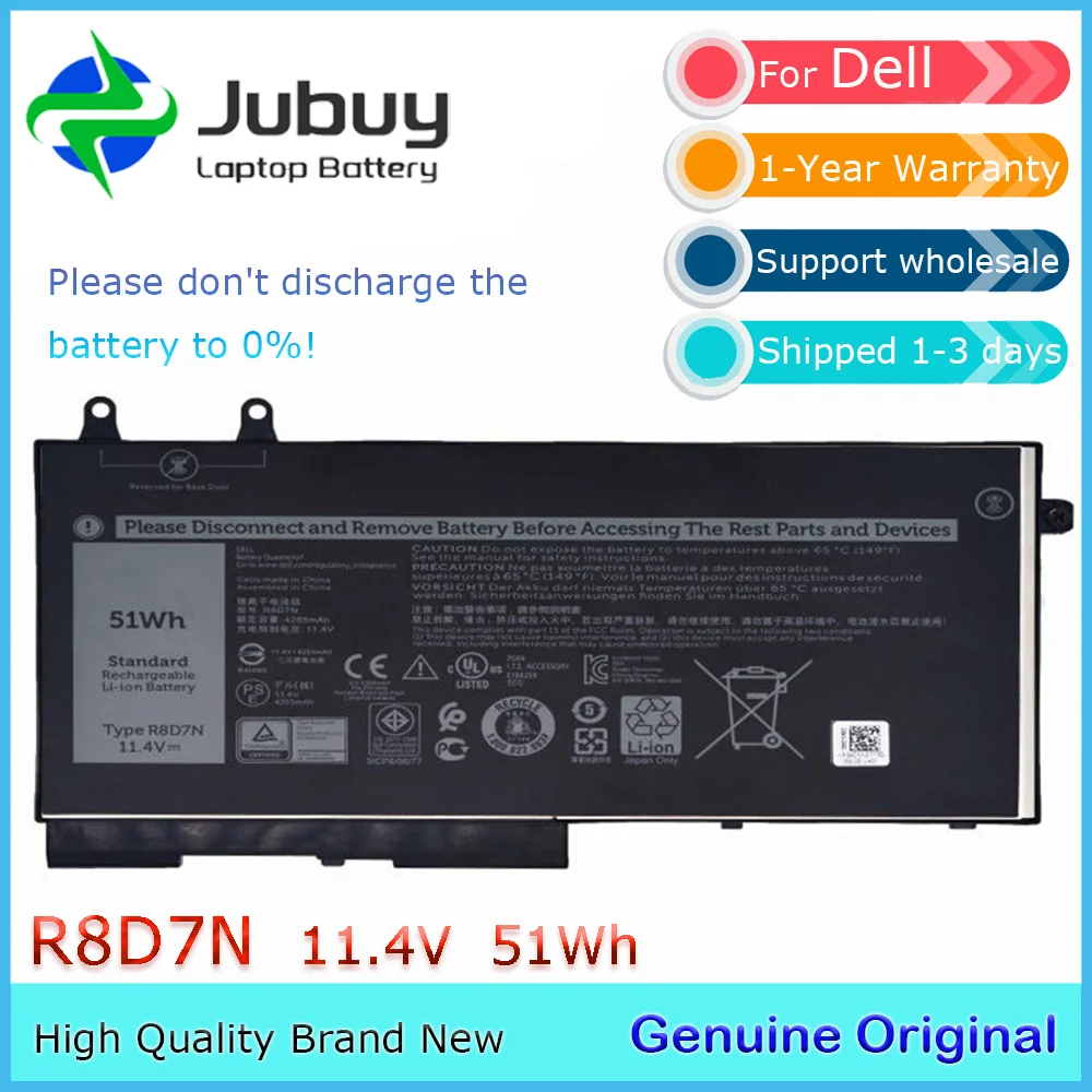 R8D7N 11 4 В 51 Втч оригинальный аккумулятор для ноутбука Dell Precision 3540 3550 Latitude 5400 5500 5510 5410