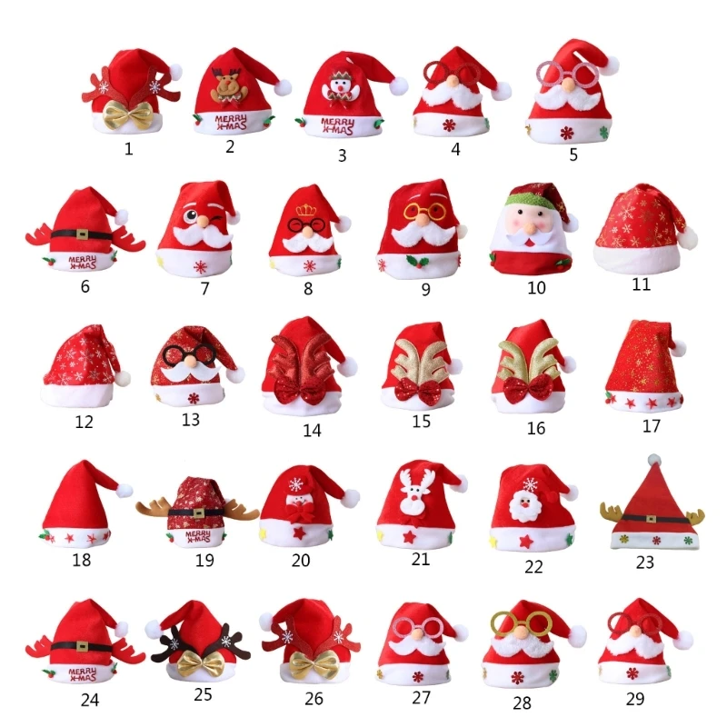 

Winter Velvet Santa Hat Parent Child Beanie Winter Hat Soft Slouchy Warm Hat