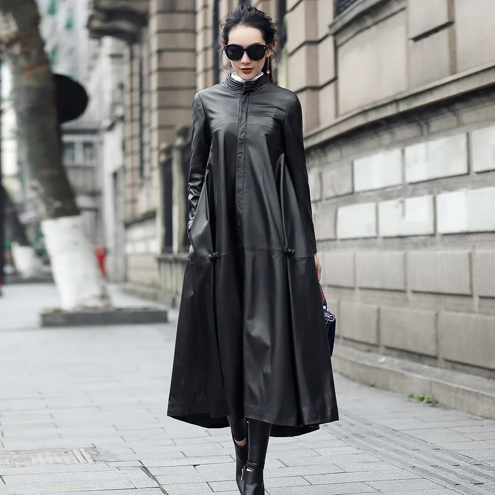 

Leather coat,Genuine Leather Jacket women 100% Real Sheepskin Coat Female Long Trench Coats Autumn Winter Jacket Chaqueta2023