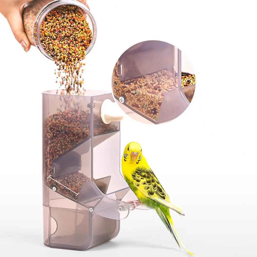 

Многофункциональный пищевой контейнер для птиц, многоразовая износостойкая Пионовая кормушка для птиц с защитой от пролива