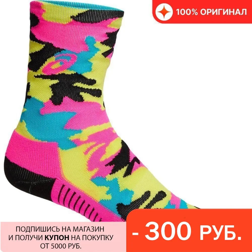 Носки Asics 2022 Color Camo Run Crew Pink Glo (US) |