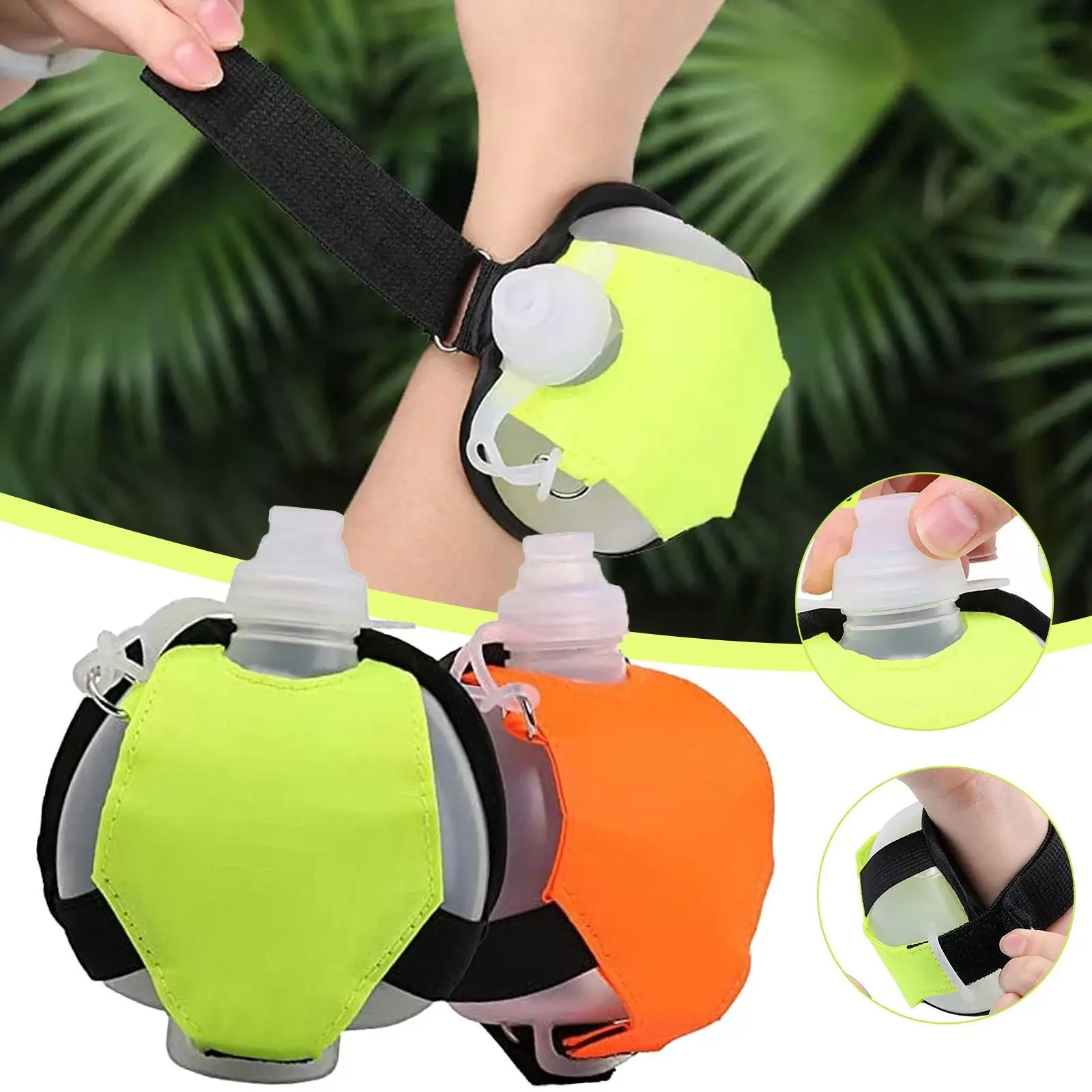 

Мини-бутылка для воды для бега на запястье держатель для чайника сумка для хранения гидратации мягкая колба для марафона езды фитнеса альпи...