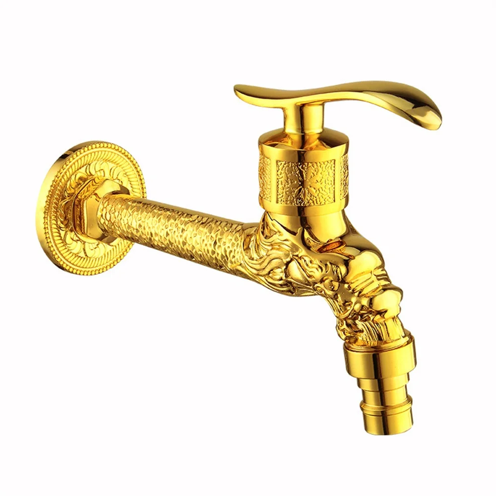 

1/2" Retro Antique Brass One Handle Kitchen faucet wall mounted Laundry bathroom Mop Water Tap Garden Washing Machine Faucet