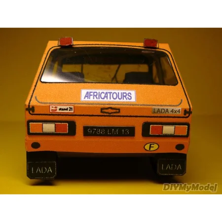 Лада Нива 1985 1:32 Дакар ралли гоночный автомобиль оригами искусство мини 3D