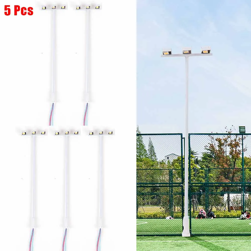 

5Pcs Model Railway Warm White HO Scale Lamps Post 1:87 Street Light Single Head Lamps Model Street Lights Garden Decoration