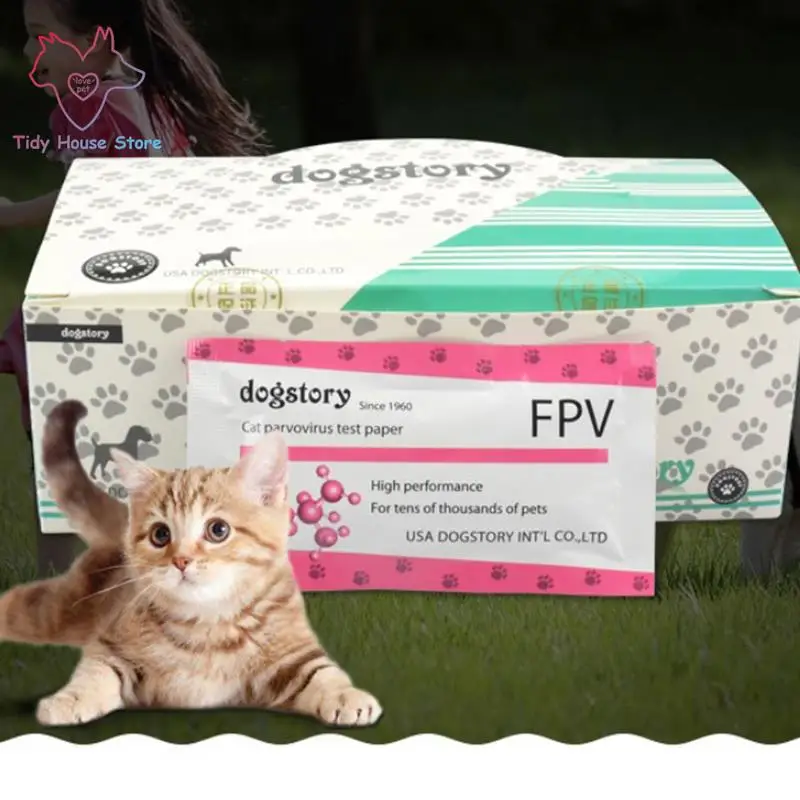 

1 Pack Disposable Pet FPV Cat Parvovirus Test Paper Feline Rapid Accurate Test Strip Clinic Home Use For Persian Sphinx