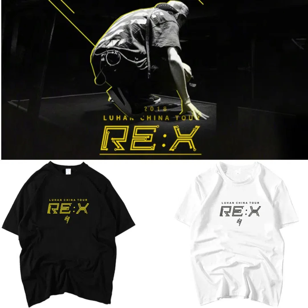 Футболка Luhan Re X Tour Supporter Повседневная Хлопковая Унисекс С Короткими Рукавами