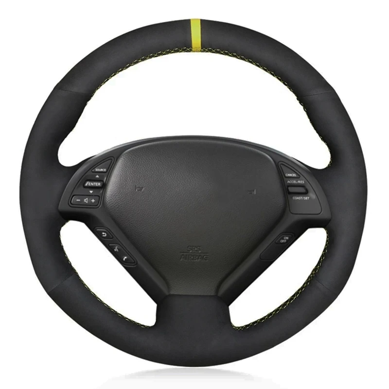 

Car Steering Wheel Cover Anti-Slip Suede Leather For Infiniti G G25 G35 G37 2007-2013 EX EX35 EX37 2008-2013 Q Q40 Q60 QX50 (US)