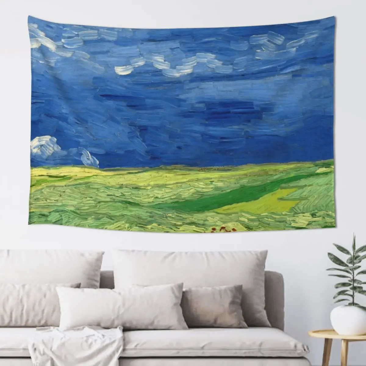 Винсент Ван Гог пшеничное поле под облачным небом 1890 гобелен Эстетический