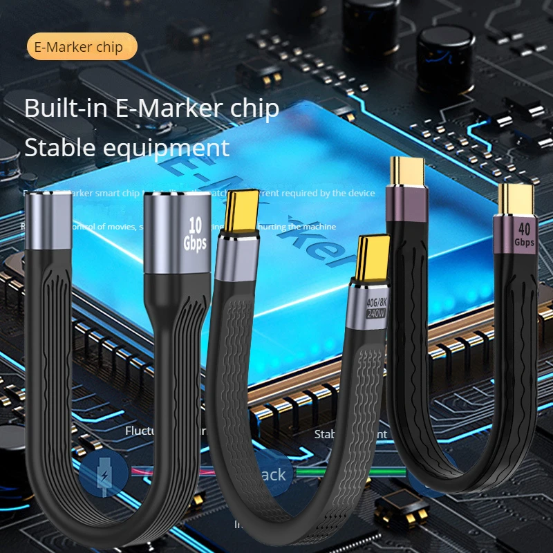 

Usb3.1 C Data Cable Full-featured Laptop Phone Hard Drive Transfer Fast Charging Short Soft Line Usb To Type-c Audio/video Cable