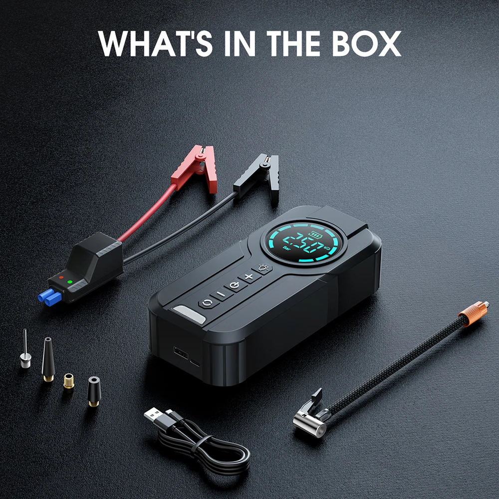 Автомобильный стартер воздушный насос внешний аккумулятор освещение