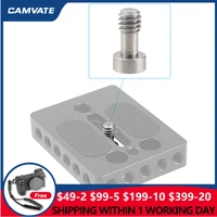 camvate 5 pieces standard thread screw adapter with 14 20 male threading hexagon socket head for various grooved baseplate