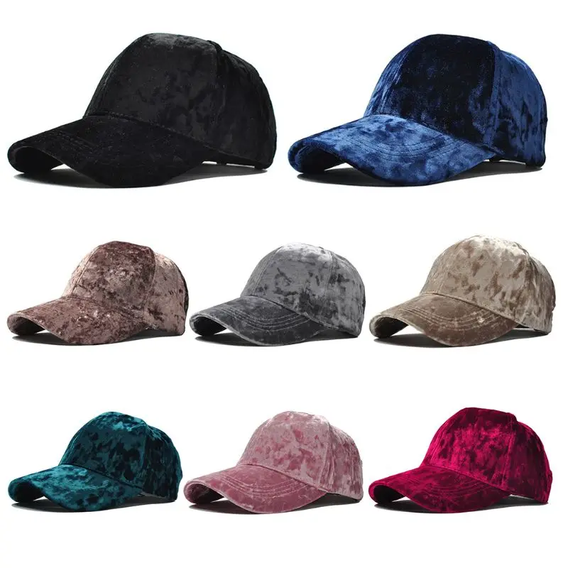 2017 Velvet Baseball Cap Casual Sports Men Women Hat Velvet Snapback Hat