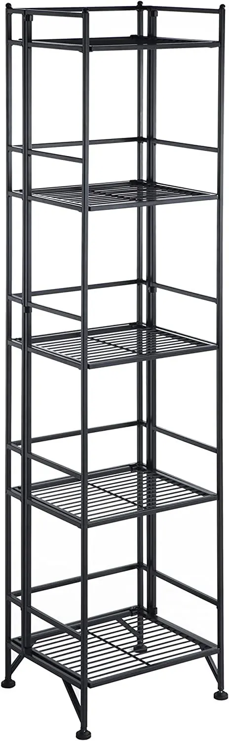 

Designs2Go Metal Folding 4 Shelf Bookcase, Black