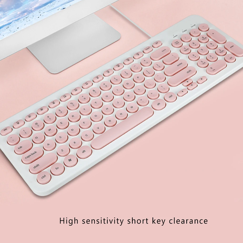 

D520 клавиатура 96 клавиш USB Проводная круглая Клавиатура для дома офиса компьютера ноутбука брызгозащищенная клавиатура