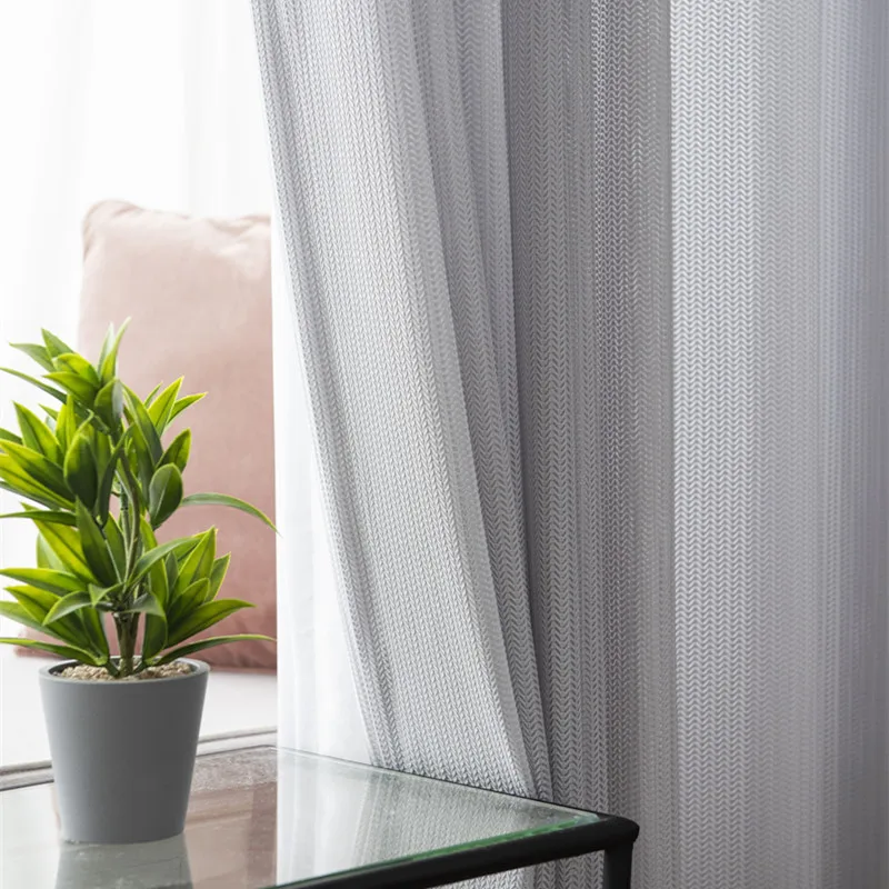 YCENTRE Fish Bone Style Solid кружевные занавески для окон спальни гостиной вуаль кружева