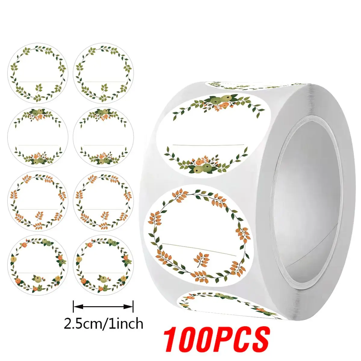 

Набор наклеек с цветами "Спасибо", 100-500 шт.